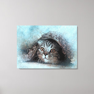 Katt Canvastryck