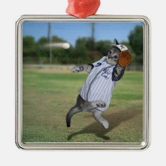 Katt Catcher i Outfield! Julgransprydnad Metall