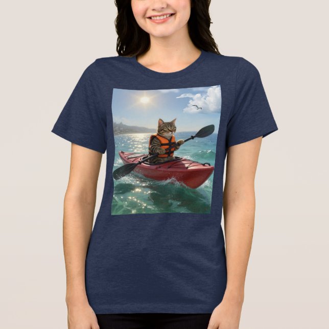katt cayak t shirt (Framsida)