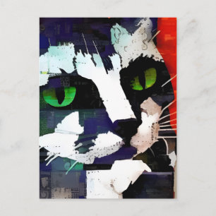 Katt Collage vykort