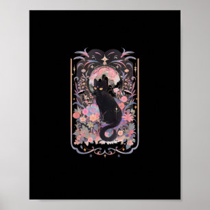 Katt Cottagecore Akademi Goblincore Häxa Goth Män Poster