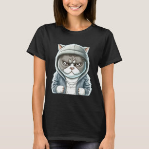 Katt Couture Stilig Katt i Chic Kläder T Shirt