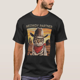 Katt Cowboy Western Öken Kittens Rolig Kattälskare T Shirt