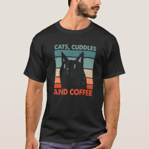 Katt Cuddles och kaffe Cat Lover Coffee Älskare Ki T Shirt