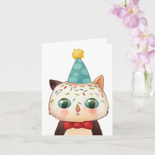 Katt Cute Cute Funny Sprinkles Hennes son Kort