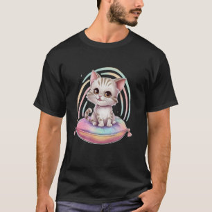 Katt dag husdjur Älskare djurägare söt Tie Dye reg T Shirt