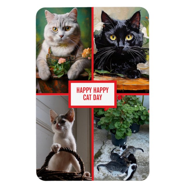 katt dag  magnet (Vertikal)