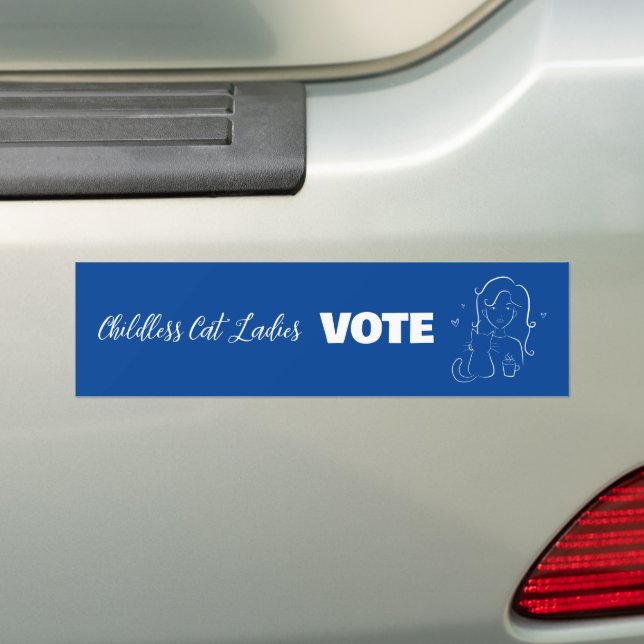 Katt Dam Artikel Bumper Sticker Bildekal (På Bil)