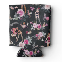 KATT DAM FLORAL Sensuell Svart