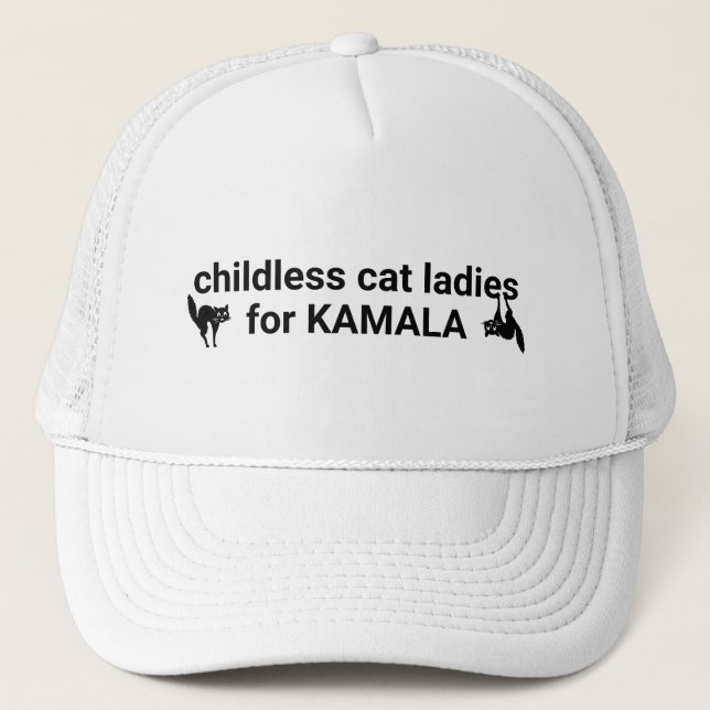 Katt dam för Kamala-roliga söta katter Keps (Framsida)