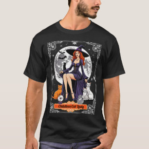 Katt Dam Halloween Witch Cats Witchy Spo T Shirt