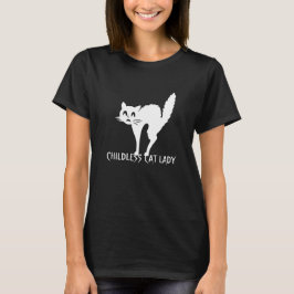 Katt dam lustig, rödvit katttypografi t shirt