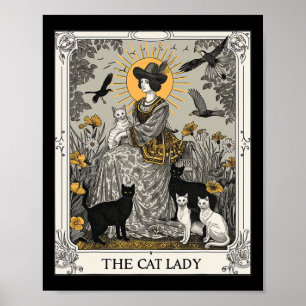 Katt Dam Tarot Card Vintage Gotham Women Katt M Poster