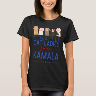 Katt Dam utan barn för Kamala T Shirt