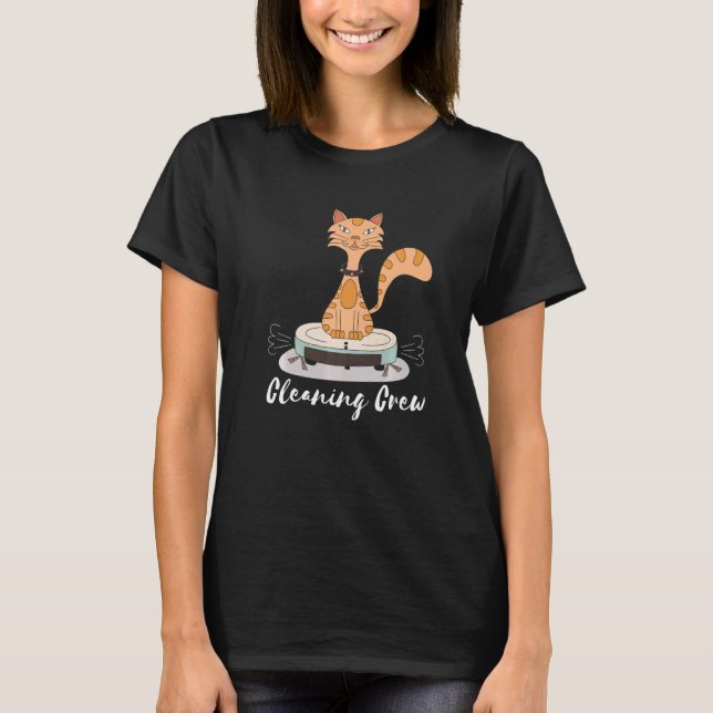 Katt Dammsugare Husstädning Premium T Shirt (Framsida)