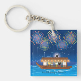 Katt Delight i Fireworks ombord på en husbåt