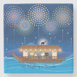 Katt Delight i Fireworks ombord på en husbåt Stenunderlägg