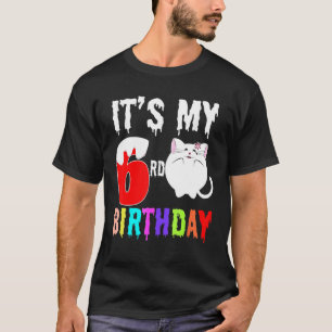 Katt den min sjätte födelsedag för pojkar flickor t shirt