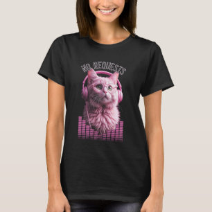 Katt DJ Inga Förfrågningar Kitty Hörlurar Equalize T Shirt