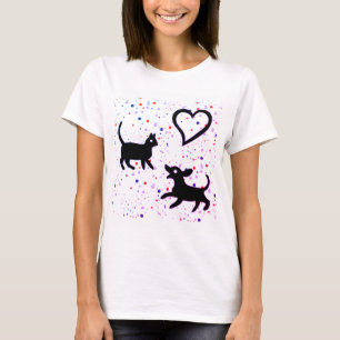 katt, djur, hund t shirt