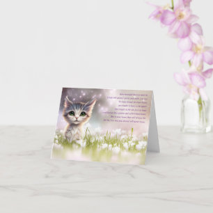 Katt Djur Känslor Andlig Dikt Kattunge Blommor Kort