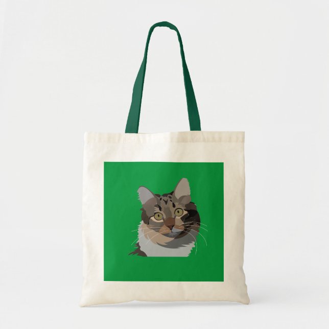 Katt (djurfoder) Katt (överdrag) Tygkasse (Framsidan)