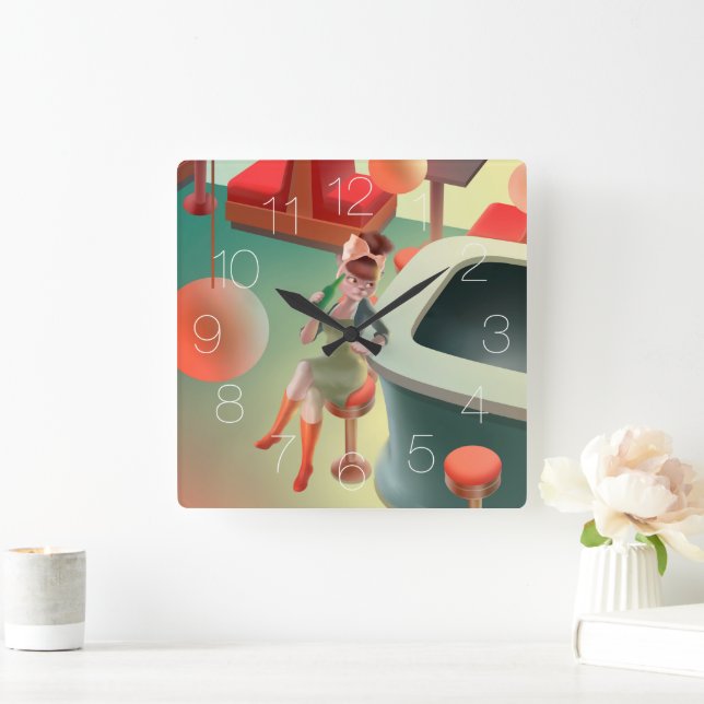 Katt dräneringshöl vid muskelklocka på Pub Fyrkantig Klocka (Hem)