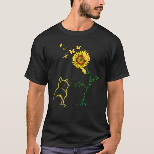 Katt du är min solrosblomma t shirt (Framsida)