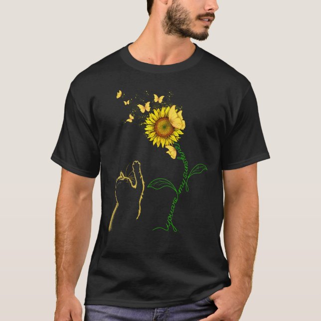 Katt du är min solrosblomma t shirt (Framsida)