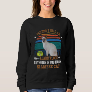 Katt du inte behöver ett larmklocka längre siamese t shirt