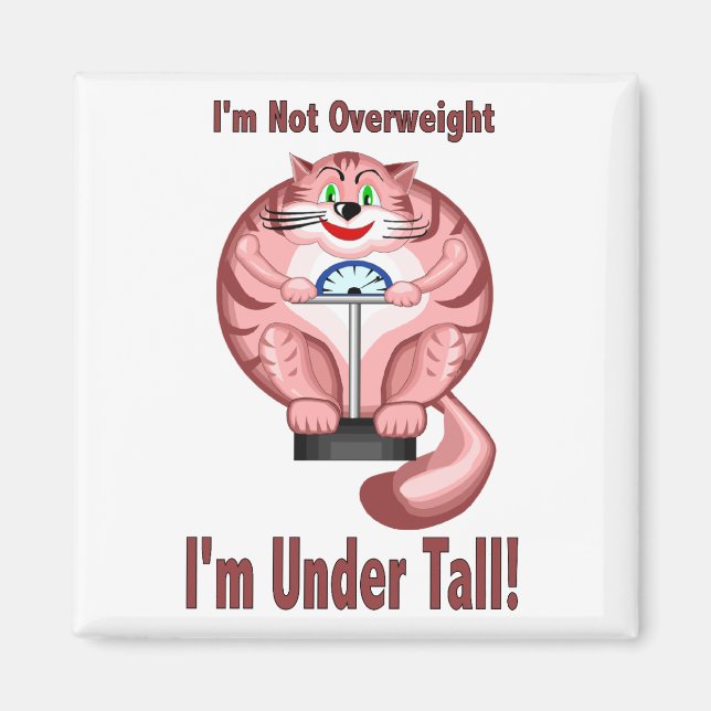 Katt: Ej övervikt Magnet (Framsidan)