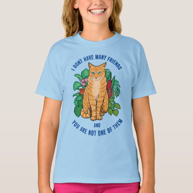 Katt ej vänligt t shirt (Framsida)