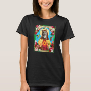 Katt El Gato Mexikansk Katolsk Helgon Konstig Surr T Shirt