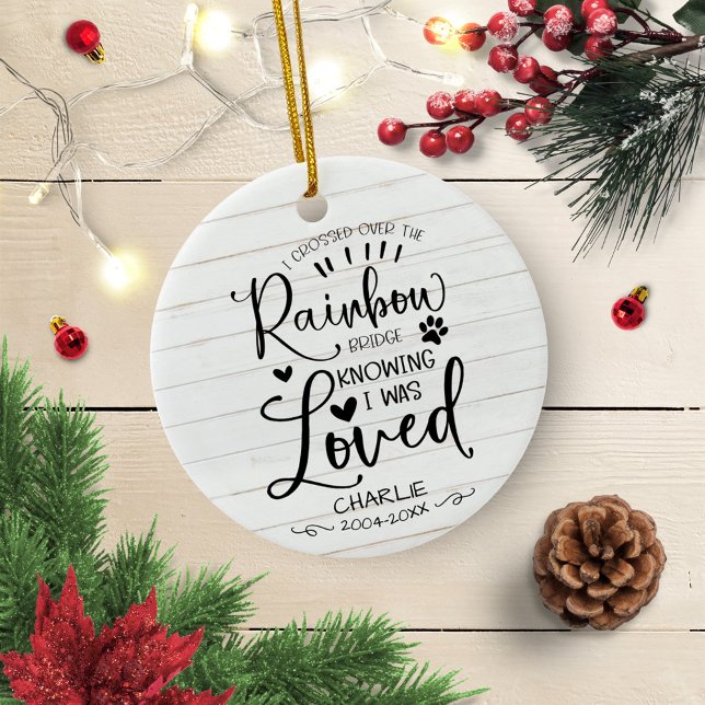 Katt eller hund sällskapsdjur vacker minnessaker r julgransprydnad keramik (Skapare uppladdad)