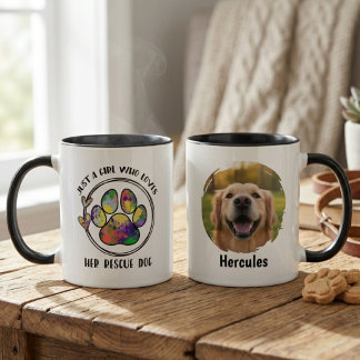 Katt- eller hundfoto-kaffemug – Gåva till hundmamm Mugg