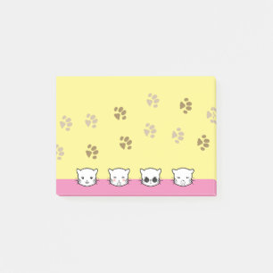 Katt Emoji Konst 1 Post-it Block