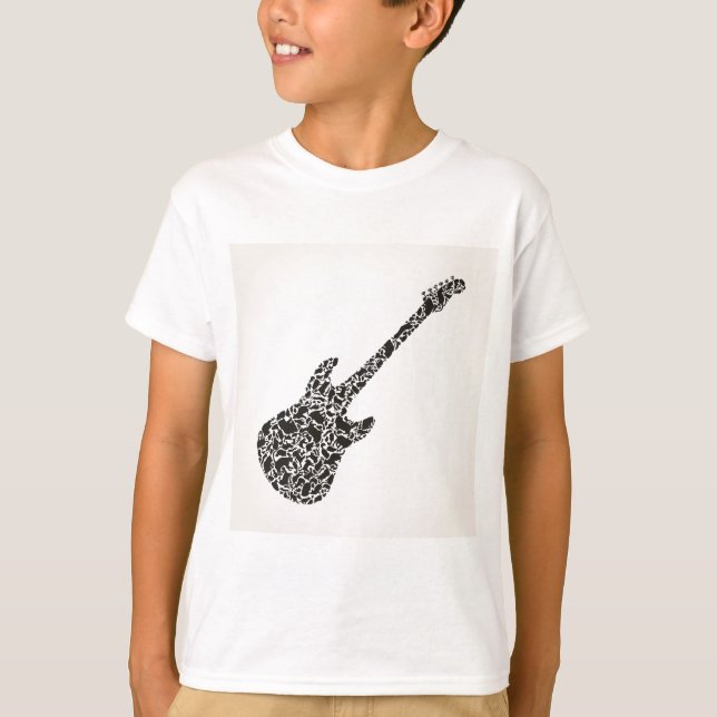 Katt en gitarr tee shirt (Framsida)
