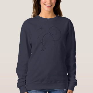 Katt En Linje Ritkonst T Shirt