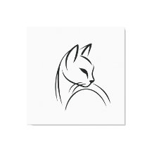 Katt en linjens minimalistisk utformning