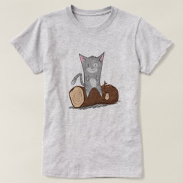 Katt en logga - T-tröja Tee Shirt