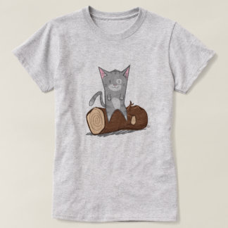 Katt en logga - T-tröja Tee Shirt