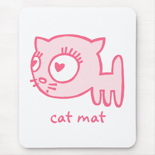 Katt-en-portvakt katt matta Mousepad Musmatta (Framsidan)