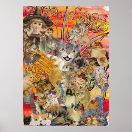 Katt en stor utskrift poster