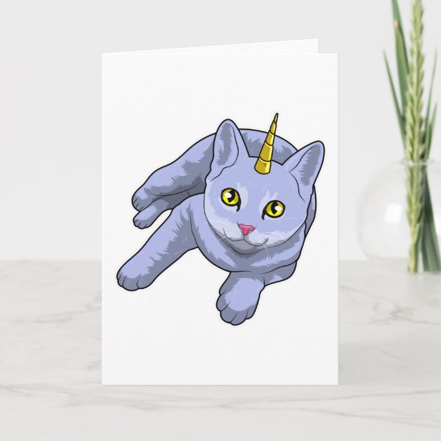 Katt Enhörning Kort (Framsida)