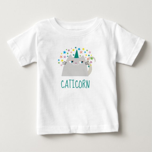 Katt Enhörning Söt T-shirt (Framsida)