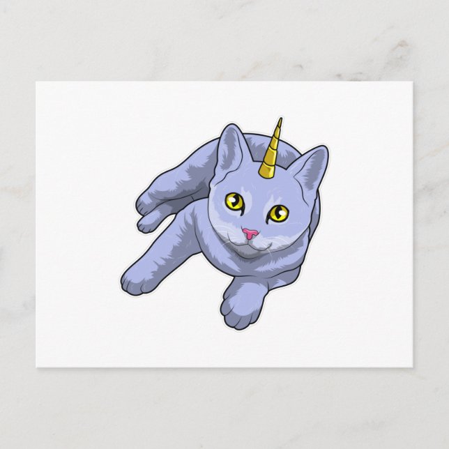 Katt Enhörning Vykort (Framsida)