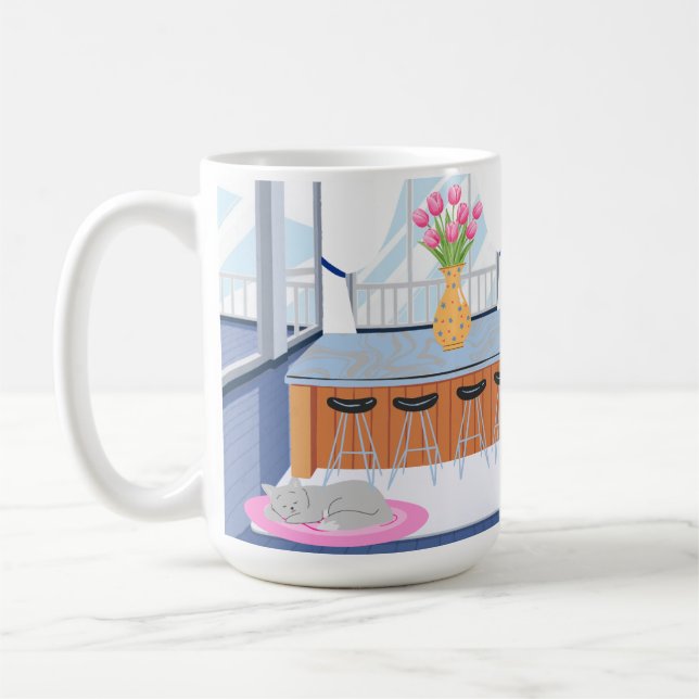 Katt Ensamhet är en Lyx Kaffemugg (Vänster)