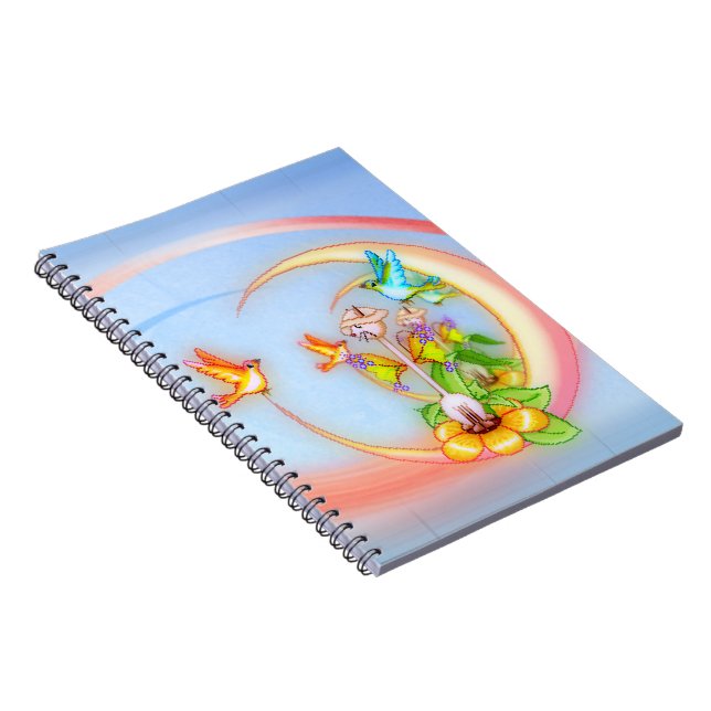 Katt- & fågelPIXELkonst Anteckningsbok (Högra Sidan)