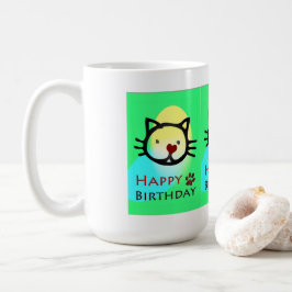 Katt färglös katt Tassar Kaffemugg