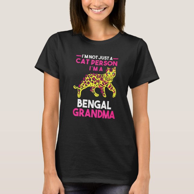Katt Farmor Bengal Mormor T Shirt (Framsida)